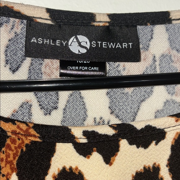 Ashley Stewart Leopard Print Blouse - Black and Brown - Picture 4 of 6
